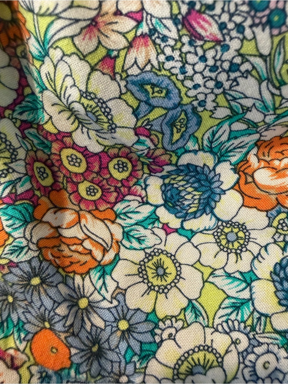 O'Neill Floral Slip Maxi Dress in Teal, Orange & White - Picture 4 of 9